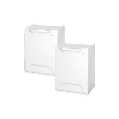WellHome ECO-LOGICO Set mit 2 40-l-Recyclingbehältern aus Polypropylen in Weiß Image