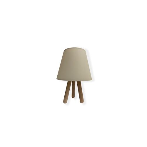 Tischleuchte in Beige und Naturfarbe 22x22x33cm WellHome Como