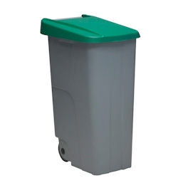 DENOX Abfallbehälter Recycle geschlossen 85 Liter. Farbe Grün. Image