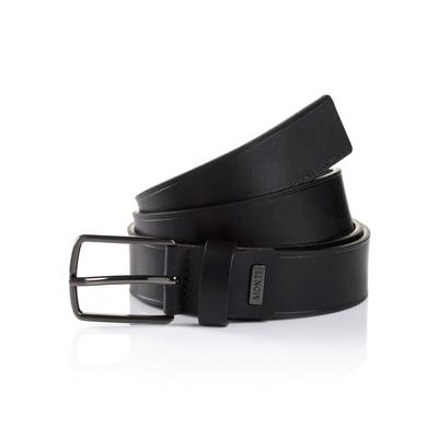 Ledergürtel MONTI "GENF", Damen, Gr. 95, schwarz, Rindsleder, unifarben, casual,klassisch, Gürtel, mit satinierter geschwärzter Schnalle Image