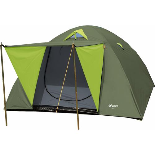 Kuppelzelt EXPLORER ""Iglu Zelt 3 Personen Campingzelt wasserdicht winddicht Ventilation"", grün, Zelte, B/H/L: 210cm x 130cm x 205cm, B:210cm H:130cm L:205cm