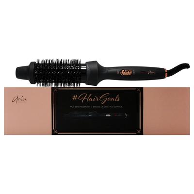 Hairgoals Hot Styling Brush - Black by Aria Beauty for Women - 1.5 Inch Brush