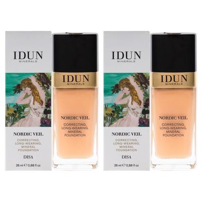 Nordic Veil Foundation - 307 Disa by Idun Minerals for Women - 0.88 oz Foundation - Pack of 2