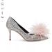 Kate Spade Shoes | Kate Spade Marabou Dress Heels Brand New In Box (Lower Price Than Macys) | Color: Silver | Size: 9