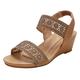 CreoQIJI Small Shoes Women's 41 Wedge Sandals for Women Sandals Toe Sandals Wedges Beach Shoes Women's Shoes 42, brown, 8 UK