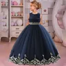 Teen Flower Girl Dress cerimonia della damigella d'onore Princess Party Prom Dressees Lace Evening