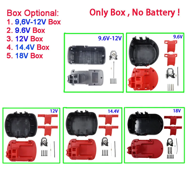 NI-CD NI-MH Batterie Kunststoff Fall Box Shell Für Bosch 9,6 V 12 V 14,4 V 18 V Nickel cadmium Nickel Metallhydrid Zelle Gehäuse Image