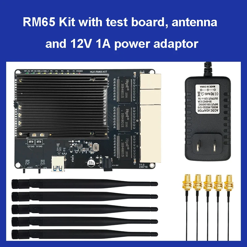 HLK-RM65 Openwrt Gigabit MT7981B+MT7976C+MT7531A Router-Modul-Kit mit 256 MB RAM und 128 MB Flash Image