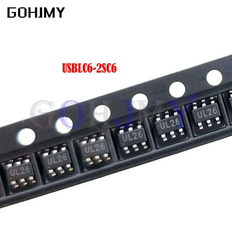 10PCS USBLC6-2SC6 SOT23-6 USBLC6 SOT UL26 SOT23 Neue Original IC Image