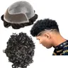 "Parrucchino per uomo parrucche per capelli umani unità per protesi BIO Patch 10 ""x 8"" parrucchino da"