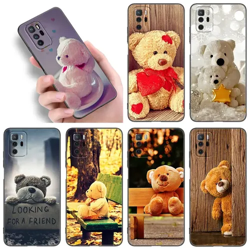 Süße Teddybär Telefon hülle für Xiaomi Redmi Note 7 8 9 10 Lite 11 11e 11t 12 Pro 11s 4g 10t 5g 8t