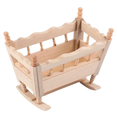 Puppe Holz Baby Wiege Krippen Krippe Wiegen und Puppenhaus Betten