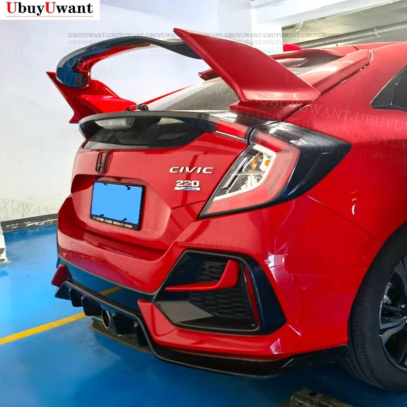 Per Honda Civic 2016 2017 2018 2019 2020 10th Gen FK7 Hatchback Spoiler posteriore Tipo-R Stile Tuning Tetto Ala Tronco Decorazione labbro
