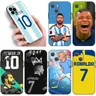 Custodia da calcio Messi Ronaldo Mbappe Neymar per Apple iPhone 15 Pro Max 14 13 12 Pro Max Mini 11