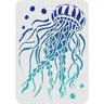 Stencil per meduse 11.7x8.3 pollici Stencil per disegno di meduse Stencil per pesci di barriera al