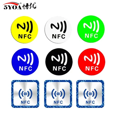 6pcs NFC Ntag213 Ntag215 Ntag216 TAG Sticker 213 13.56MHz Universal Label RFID Token Patrol Ultralight for Amiibo Etc