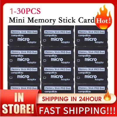 1-30PCS Support Memory Card Adapter SD Card Card To Memory Stick Adapter For PSP SD Card Card
