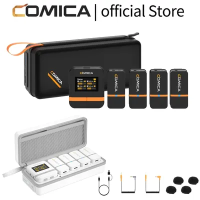 Comica Vimo Q Four-channel Mini Wireless Microphone Wireless Lavalier Microphone With Charging Case