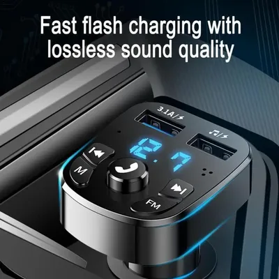 Car Bluetooth FM Transmitter 87.5-108 Mhz Audio Car Mp3 Player 5V Output USB Auto Car Fast