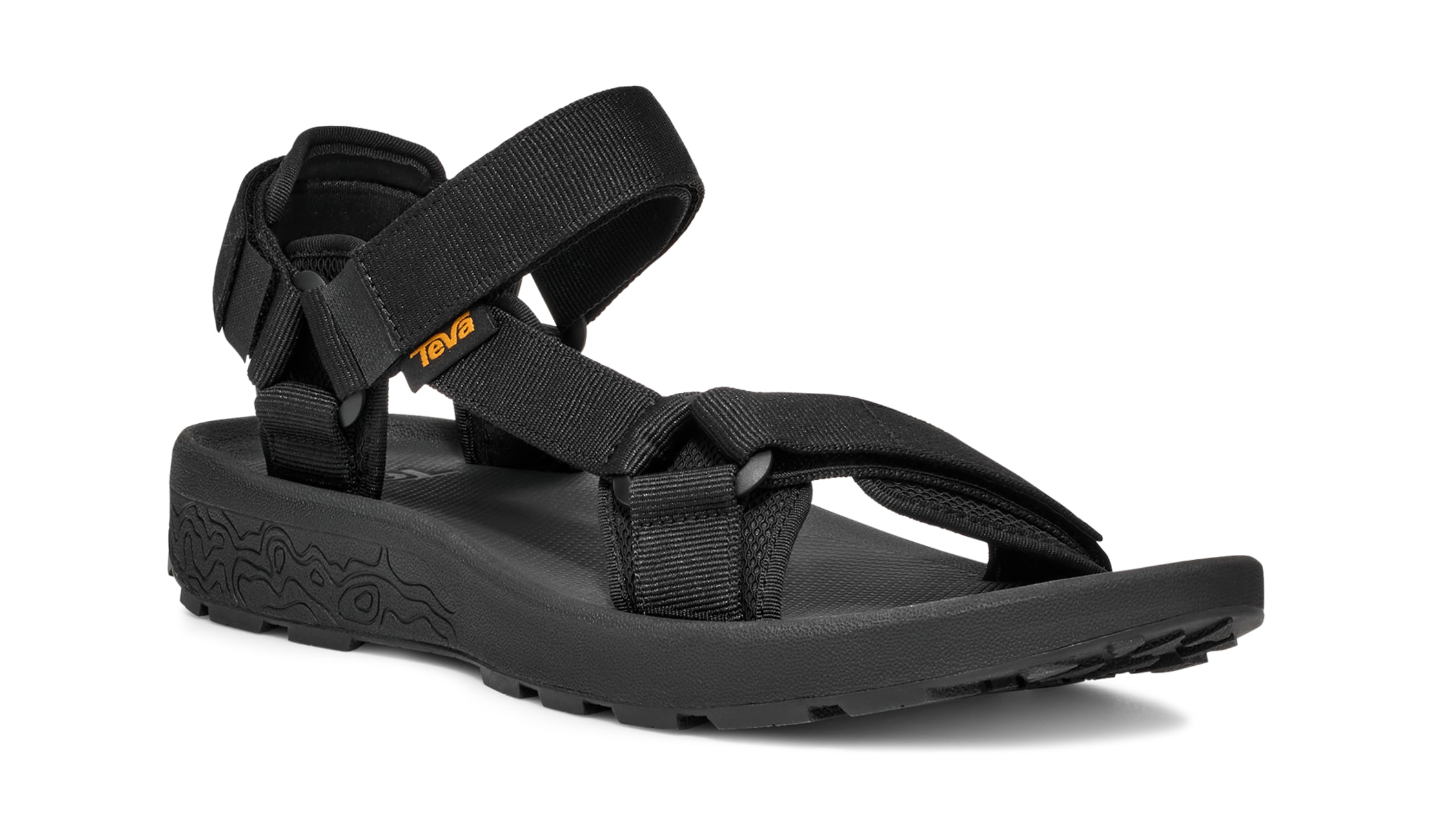 Sandale TEVA "Terragrip Sandal", Herren, Gr. 40,5, schwarz, Textil, Schuhe Sandale