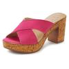 Pantolette LASCANA, Damen, Gr. 37, pink, Obermaterial: 100% Ziegenleder. Futter: 100% Synthetik. Decksohle: 100% Ziegenleder. Laufsohle: 100% Synthetik, unifarben, Veloursleder, modisch, Schuhe Pantolette, Mule, Sandale, offener Schuh aus Leder mit...