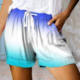 Ladies Casual Drawstring Shorts Summer Elastic Belt Shorts PocketsSpandex Shorts Women Bike Shorts Women White Shorts for Woman Women s Shorts European and American Lace Girl Pure Desir Blue XXL