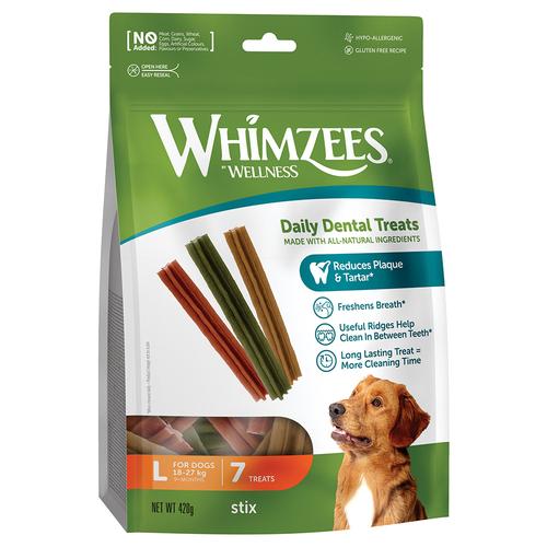 360g Whimzees Wellness Stix für Hunde Größe L: (18-27kg,7 Stück) Hundesnacks