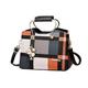 Handbag, Women's Crossbody Bag, Synthetic Leather Bag, Adjustable Shoulder Strap, Top Handle Bag, Large Capacity Shoulder Bag (Color : Block Black, Size : One Size)