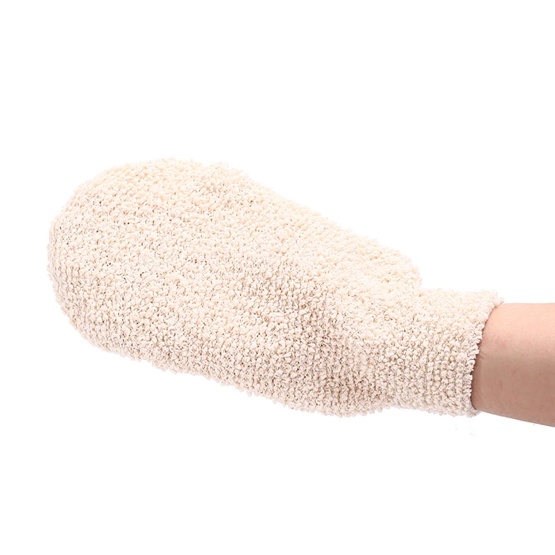 1pc Dusch handschuhe Peeling Wasch haut Whirlpool Handschuhe natürliche Bambus faser Bad Peeling Scrub ber Waschlappen