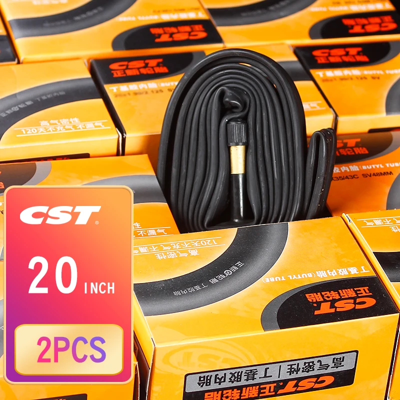 2 pezzi CST Mountain Bike 20 pollici BMX pneumatici pieghevoli per biciclette parti MTB 1.35 1.5 1.75 2.125 A/V 20*1 1/8 camera d'aria per bici da ciclismo