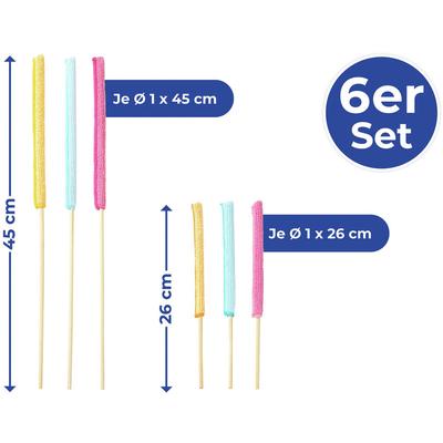 Maximex Microfaser-Lückenputzer Set 6-teilig, Mikrofaser-Staubwedel, Mehrfarbig, Polyester