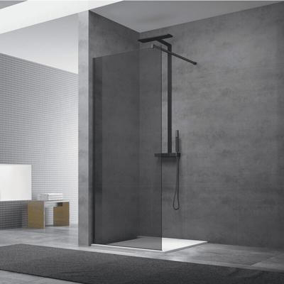 Bodenebene Duschwand 107x200cm, Rauchglas (WI110KS) - Swiss Aqua Technologies Image