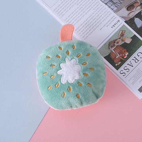 Heimtierbedarf, Katzenspielzeug, Ringpapier, eine Vielzahl interaktiver, imitierter Obsthunde-Plüschspielzeuge Image