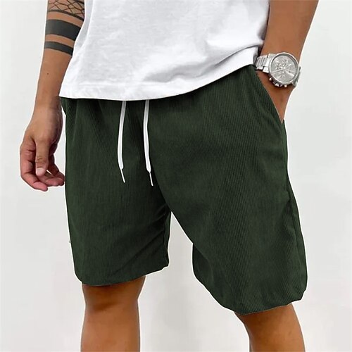 Herren Sweatshorts Kurze Hose Shorts Kurze Hosen Lässige Shorts Kordelzug Elastische Taille Glatt Komfort Kurz Outdoor Täglich Strassenmode Modisch Brautkleider schlicht Schwarz Weiß Mikro-elastisch