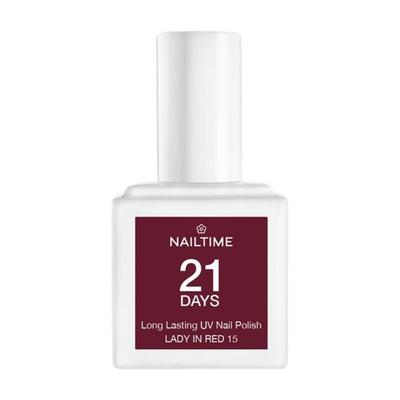 NAILTIME 21 Days UV Nail Polish 15-Lady In Red 8 ml Image