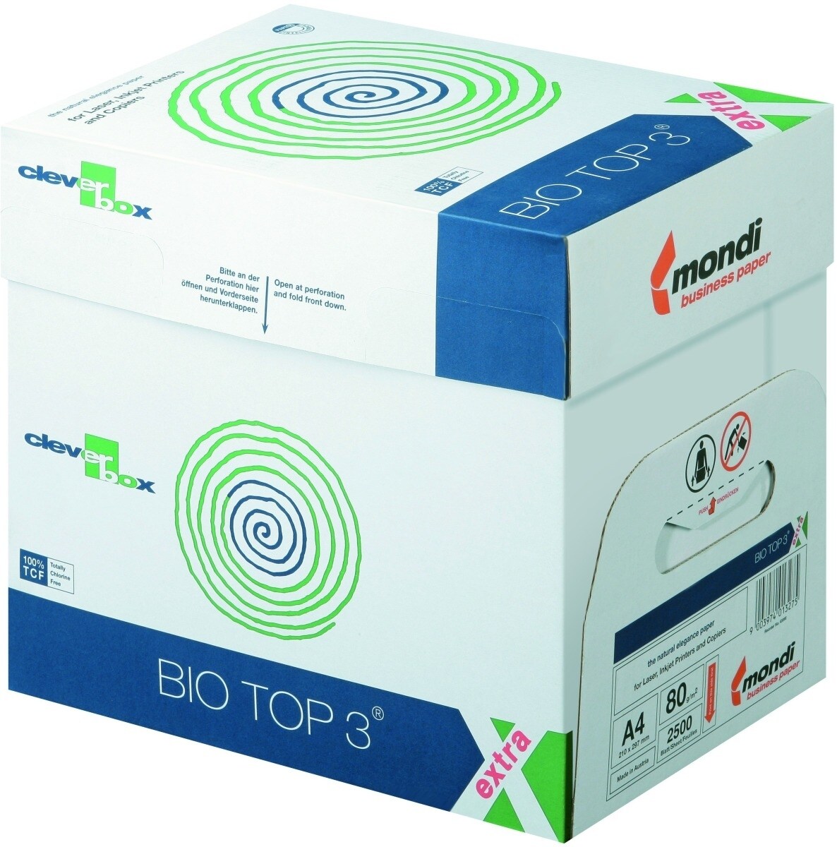 MONDI Multifunktionspapier Bio Top 3 A4 80 g weiß VE=2500 Blatt Image