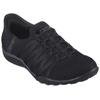 Slip-On Sneaker SKECHERS "BREATHE-EASY-ROLL-WITH-ME", Damen, Gr. 42, schwarz (schwarz, uni), Textil, sportlich, Schuhe, Freizeitschuh für Maschinenwäsche geeignet