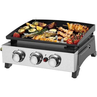 Gasgrill EL FUEGO "Planchagrill Austin III", schwarz, B:50cm H:24cm T:48cm, Grills, mit gusseiserner Planchaplatte Image