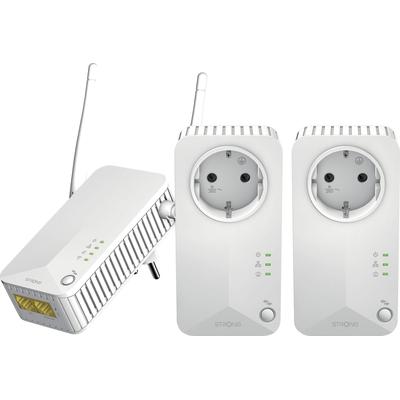 STRONG Reichweitenverstärker "POWERLINE WI-FI 600 TRIPLE PACK", weiß, B:6cm H:11,7cm T:7,4cm, Router, 600 Mbit/s, WiFi, 3 Einheiten