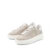 Sneaker ELBSAND "Schnürschuh", Damen, Gr. 41, grau (taupe), Obermaterial: 95% Ziegenleder, 5% Schafsleder. Futter: 100% Lederimitat. Decksohle: 100% Schafsleder. Laufsohle: 100% Synthetik, unifarben, casual, Schuhe, Schnürhalbschuh,Freizeitschuh aus...
