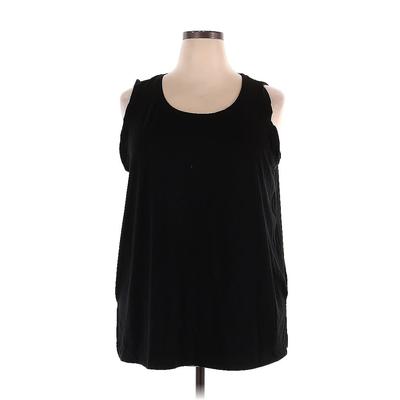 New Directions Sleeveless T-Shirt: Black Tops - Women's Size 2X