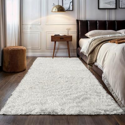 Hochflor-Teppich MY HOME "Banji", beige (creme), B:200cm H:37mm L:290cm, Polypropylen (PP), Teppiche, Uni Farben, weich und flauschig, auch als Läufer & in rund erhältlich Image
