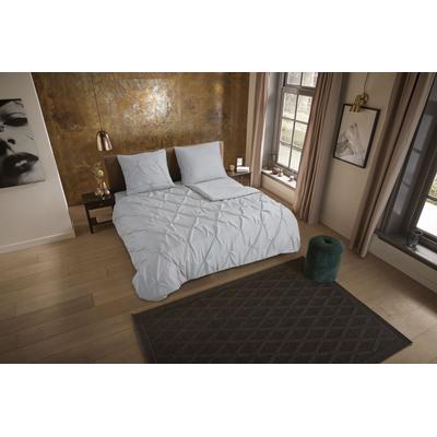 Bettwäsche "Elegance", grau (hellgrau), B/L: 155cm x 220cm, , Microfaser, B/L: 80cm x 80cm, Microfaser, Obermaterial: 100% Polyester, PURE LUXURY COLLECTION, Bettwäsche, Mikrofaser, Uni, Stickerei, luxuriöse Falten, Reißverschluss, Grün Image