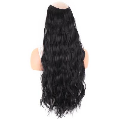 Synthetic V Shaped Hair Extension Half Wig Heat Resistant Wavy Curly Hair 1 Piece Hairpiece For Women Girls Hair Clips Hair Accessories