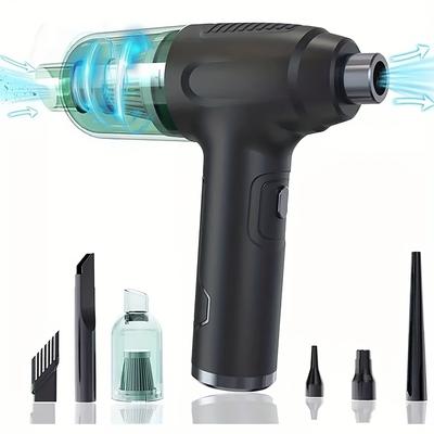 3 In 1 Cordless Vacuum Cleaner Compressed Air Duster Wireless Dust Blower Electric Air Pump Portable Rechargeable Air Cleaner Vacum For Computer Keyboard Sofa Car Home Office