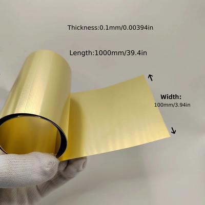 TEMU 1pc Brass Sheet Roll, Metal Foil Plate 1000mm X 100mm X 0.1mm Image