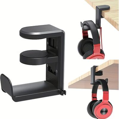 2-in-1 For Pc Game Headset And Controller Stand, Headset Rack With Adjustable And Rotatable Arm Clip, Under-the-table Design, Universal Headset And Controller, Built-in Cable Clip Receiver
