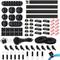 173 Pcs Cable Management Organizer Kit, Include 4 Cable Sleeve Split With 47 Self Adhesive Cable Clips Holder, 10 Cable Ties, 10 Adhesive Wall Cable Tie, 100 Fasten Cable Ties, 2 X Roll Cable Ties