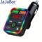 Rotatable Fm Transmitter Car Wireless Handsfree U Disk Mp3 Player Colorful Atmosphere Light Type C Dual Usb 3.1a Fast Charger Fm Modulator