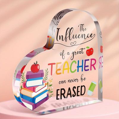 TEMU 1pc, Teacher Appreciation Day Gift For Women Birthday Gift For Teacher Paperweight Keepsake Thank You Teacher Christmas Gift Teacher Office Classroom Desk Image